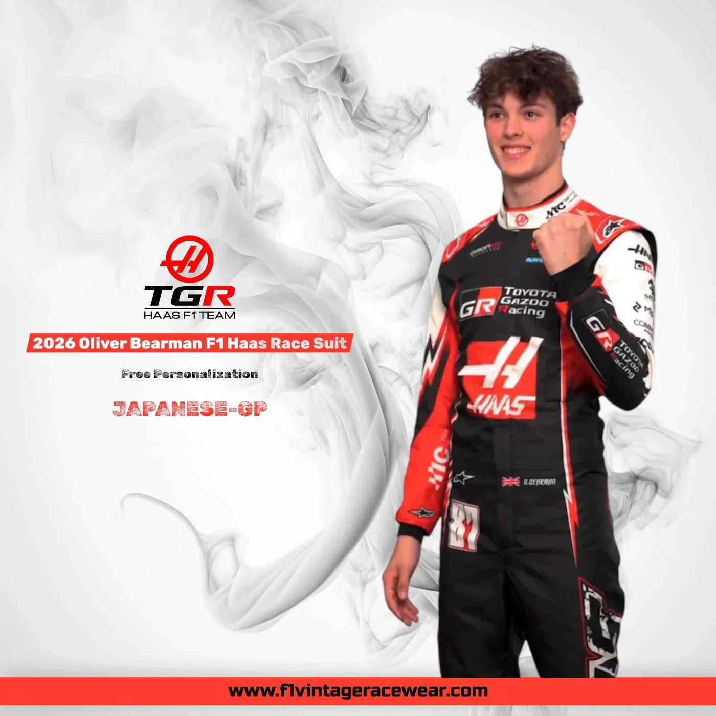 Official Oliver Bearman 2026 Haas F1 Suit – Japanese GP New Edition