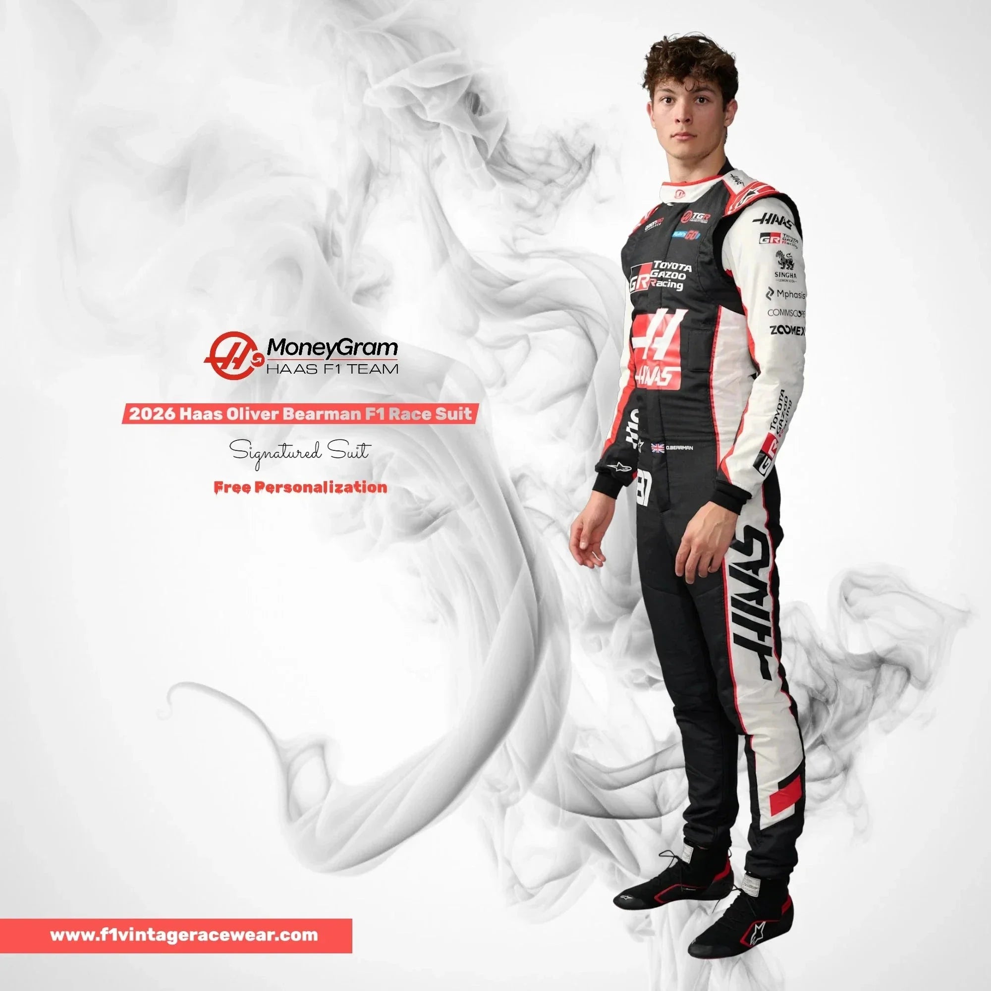Oliver Bearman 2026 Haas F1 Racing Suit Replica