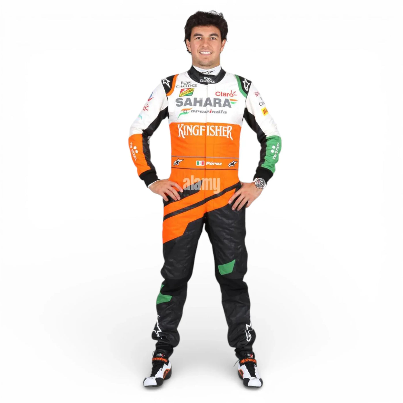 2014 Sergio Perez Sahara Force India F1 Race Suit – Orange Edition