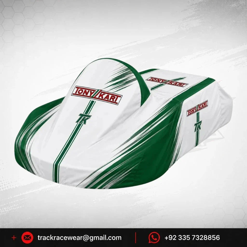 Tony Kart Kart Cover White & Green